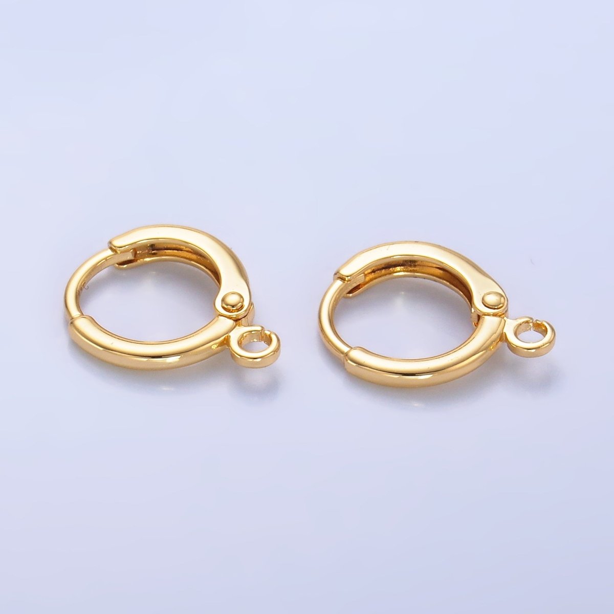 24K Gold Filled 11mm Minimalist Huggie Drop Earring Findings | Z1037