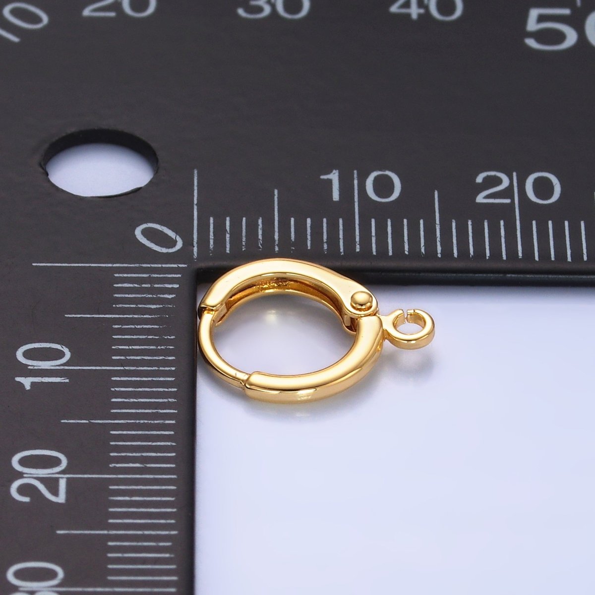 24K Gold Filled 11mm Minimalist Huggie Drop Earring Findings | Z1037
