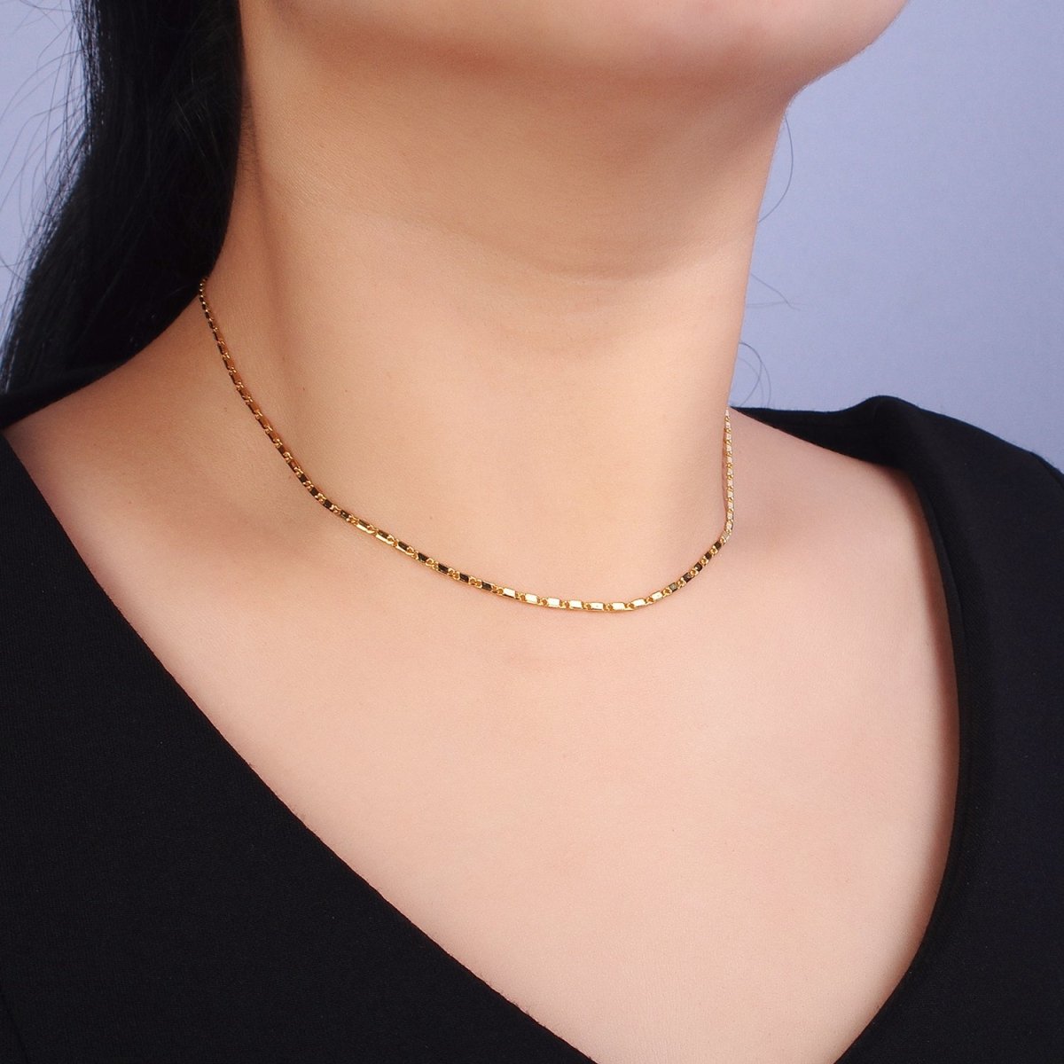 24K Gold Filled 1.6mm Scroll 15.75 Inch Chain Necklace | WA-1545 Clearance Pricing