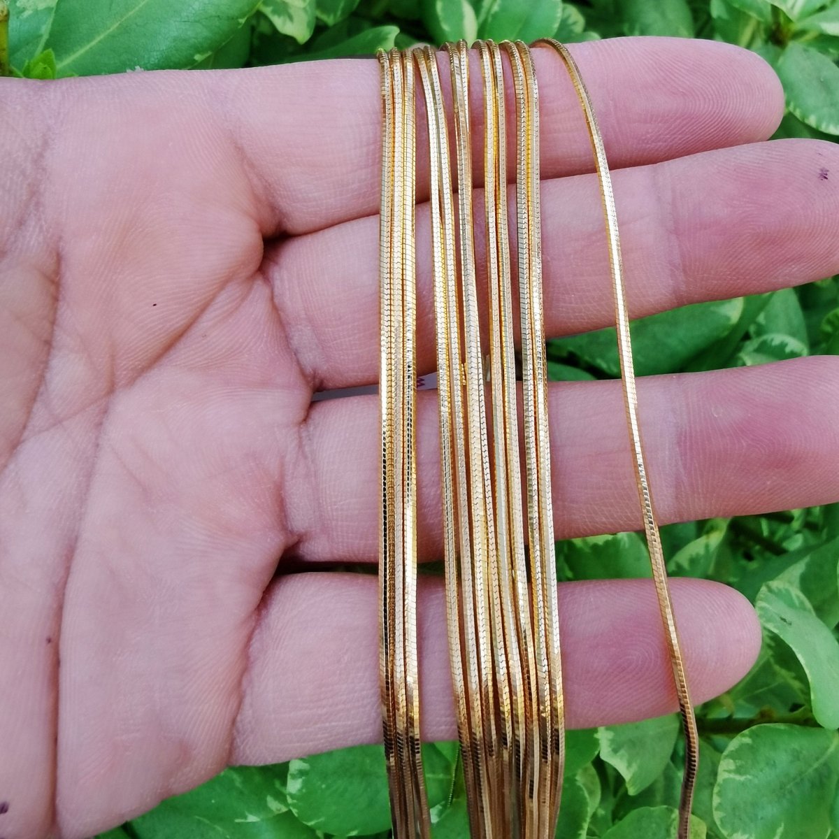 24K Gold Filled 17.8 Inches Cocoon Necklace w/ Spring Ring, 1mm In Width | CN-802  Clearance Pricing