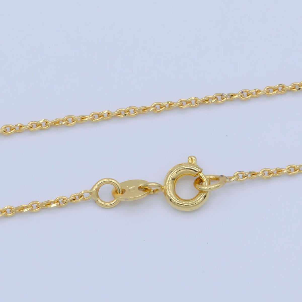 24K Gold Filled 1mm Dainty Twisted Unique Cable Link 18 Inch Layering Chain Necklace | WA-196 Clearance Pricing