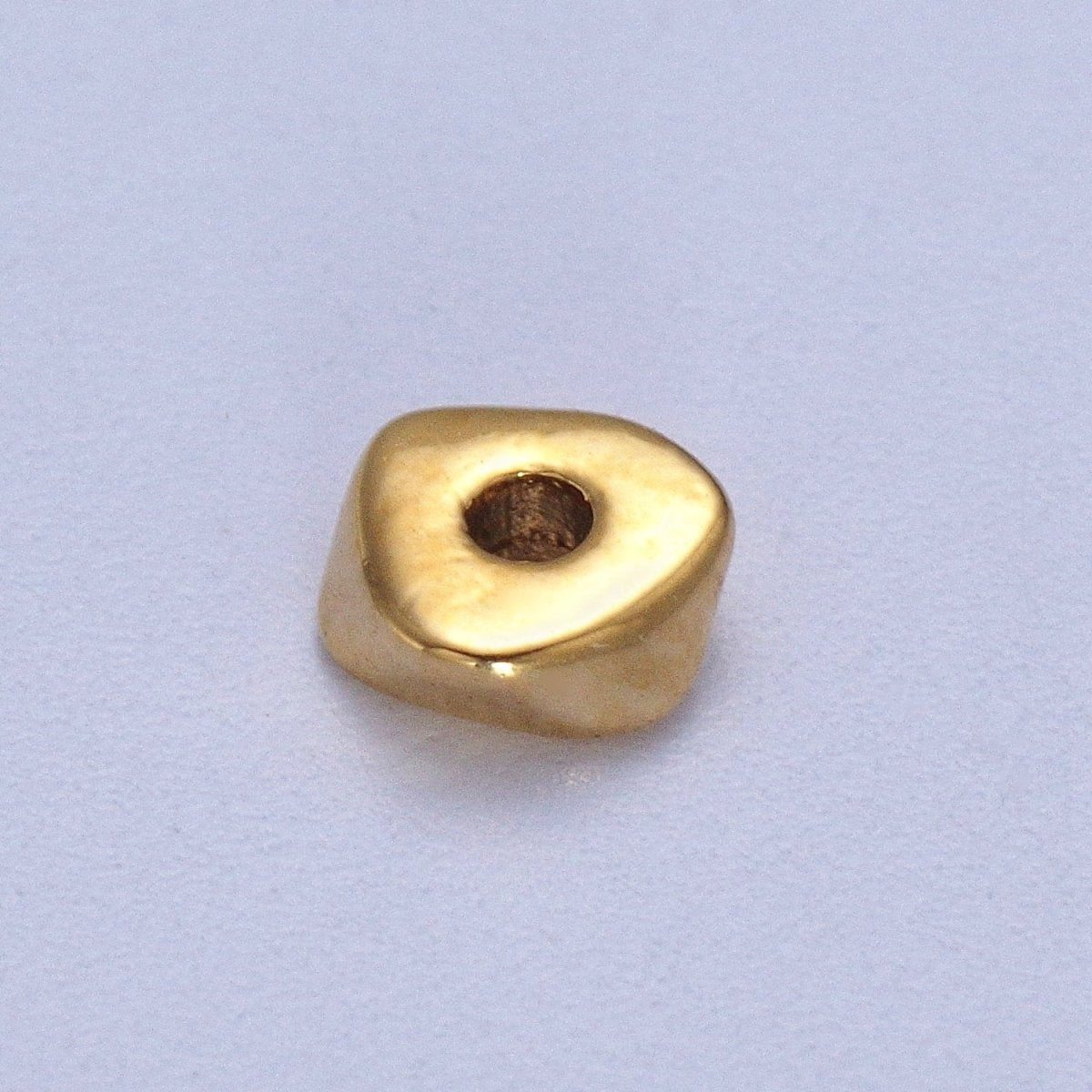 24K Gold Filled 20 Pieces 4mm Geometric Triangle Bead Supply in Gold & Silver | K-311 K-315