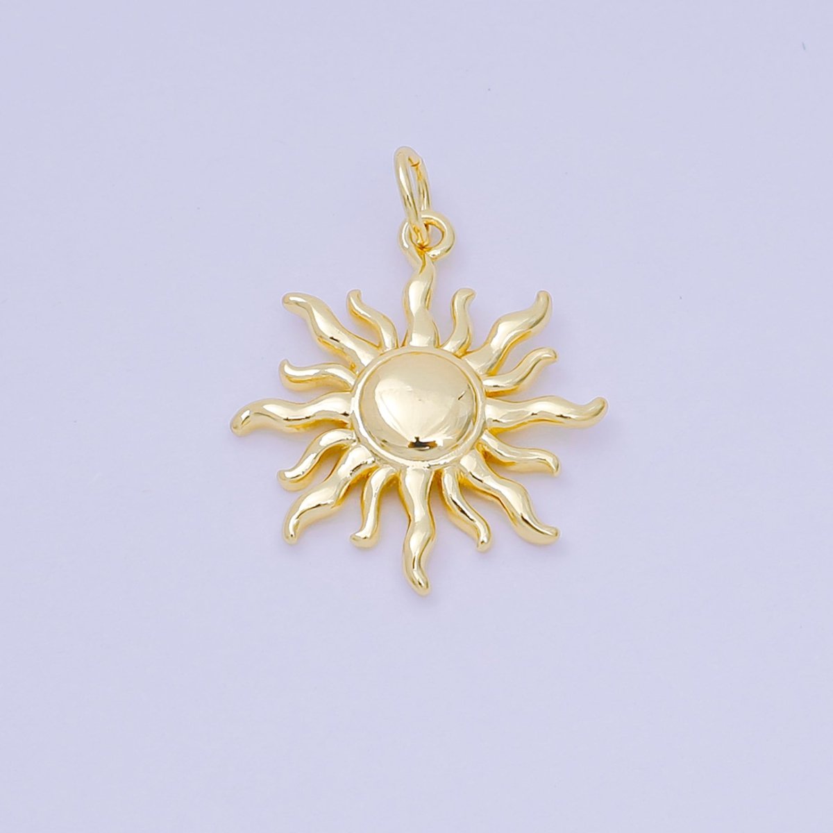 24K Gold Filled 20mm Minimalist Summer Celestial Sun Ray Charm | D095