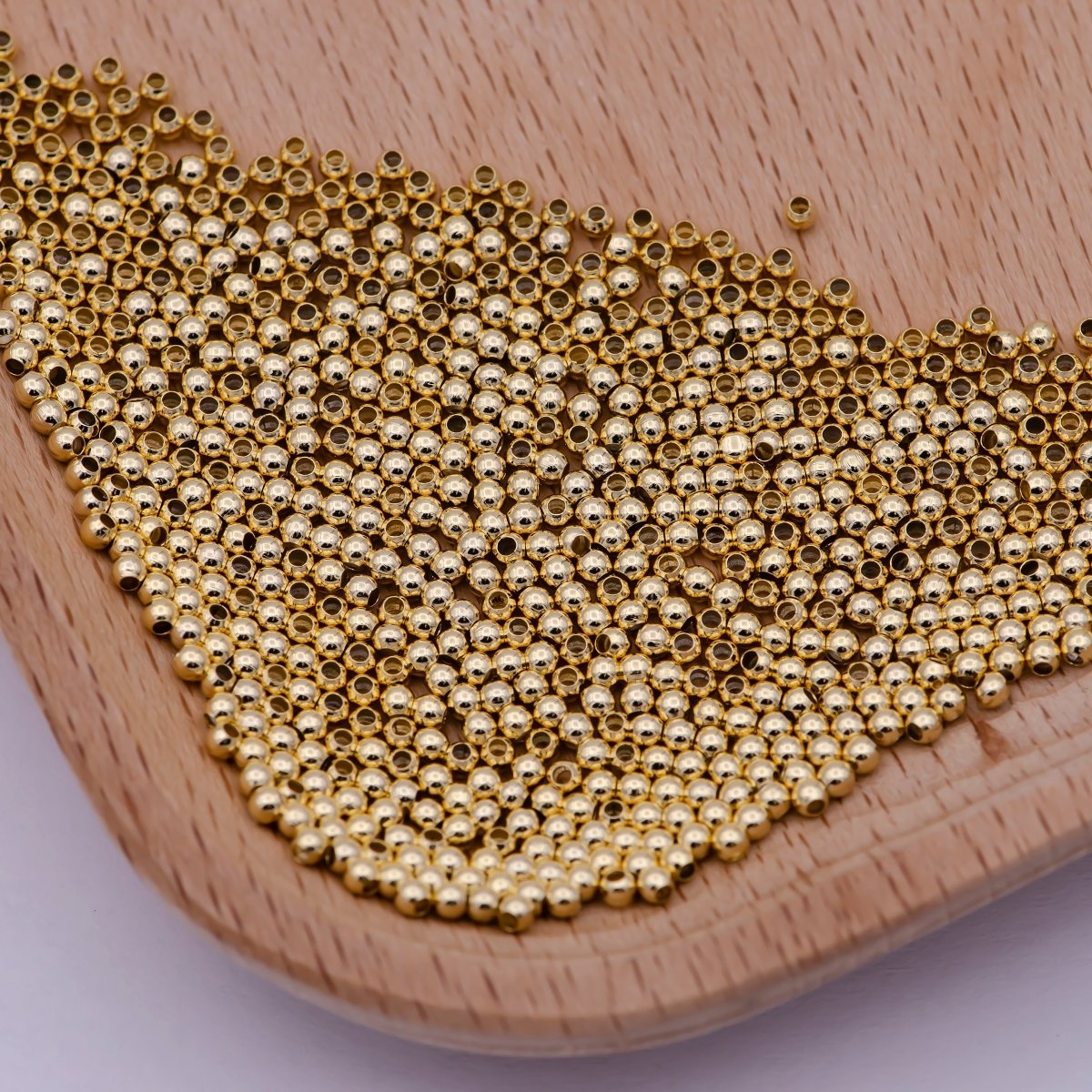 24K Gold Filled 2mm 2.5mm 3mm 4mm Crimp Cover Beads Supply Pack  L-615~L-618