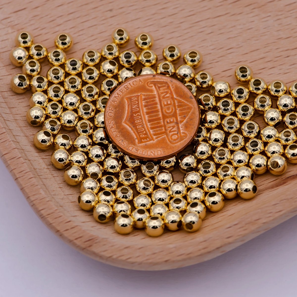 24K Gold Filled 2mm 2.5mm 3mm 4mm Crimp Cover Beads Supply Pack  L-615~L-618