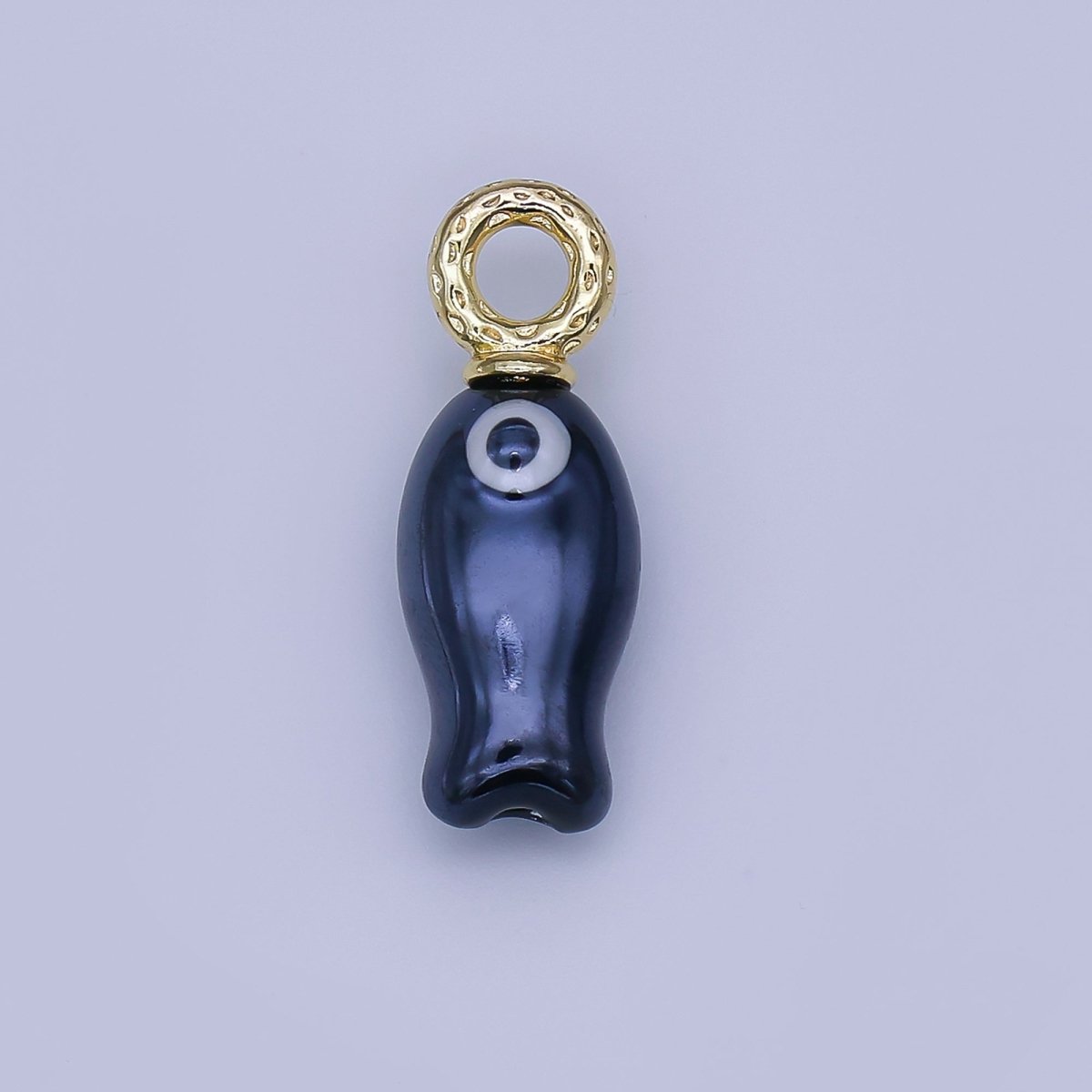 24K Gold Filled 30mm Enamel Fish Sea Animal Ceramic Drop Charm | X794 - X801
