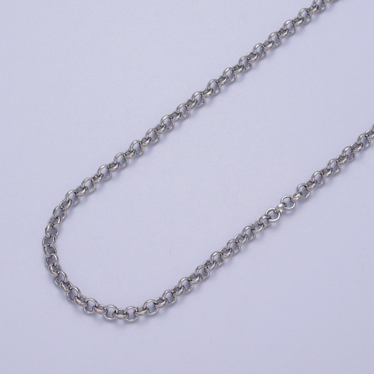24K Gold Filled 3mm Round Rolo Unfinished Chain in Gold & Silver | ROLL-881, ROLL-882 Clearance Pricing