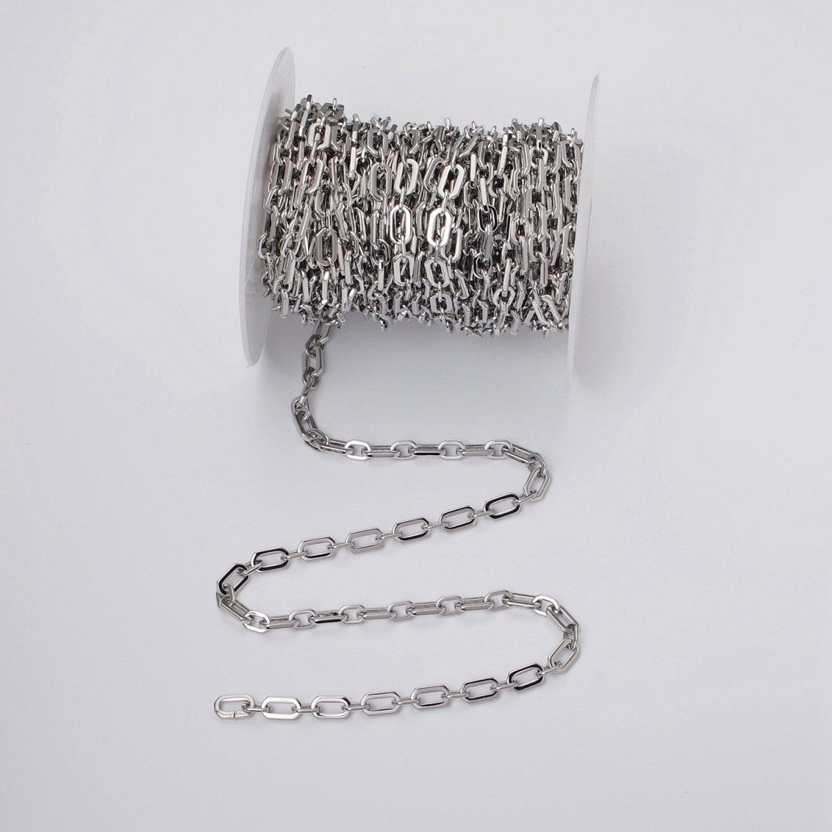 24k Gold Filled 5.5mm Hexagonal PaperClip Cable Link Unfinished Chain in Gold & Silver | ROLL-1122 ROLL-1205 Clearance Pricing