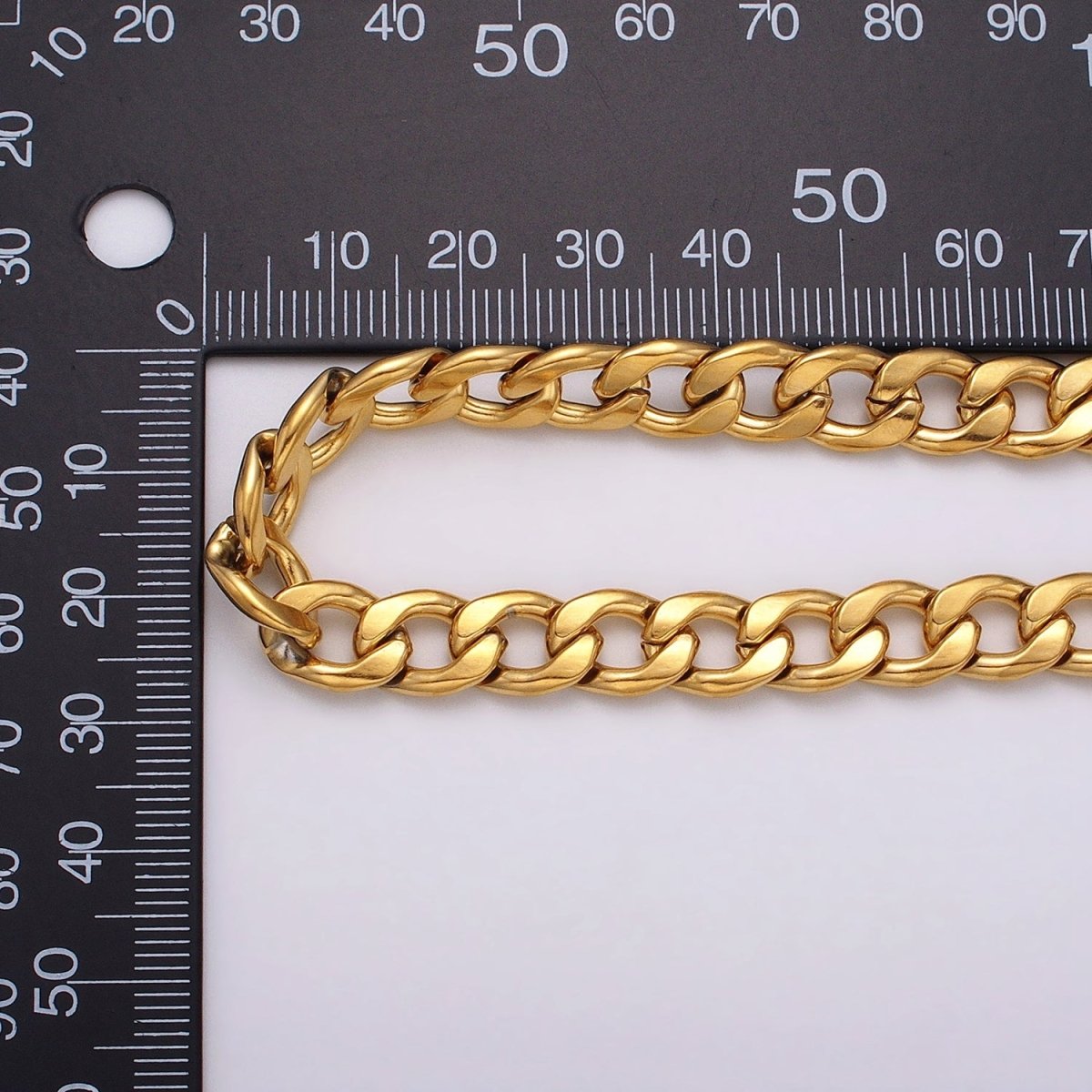 24k Gold Filled 8.3mm Miami Cuban Curb Chain Cable Link Unfinished Yard Chain in Gold & Silver | ROLL-1289 ROLL-1290