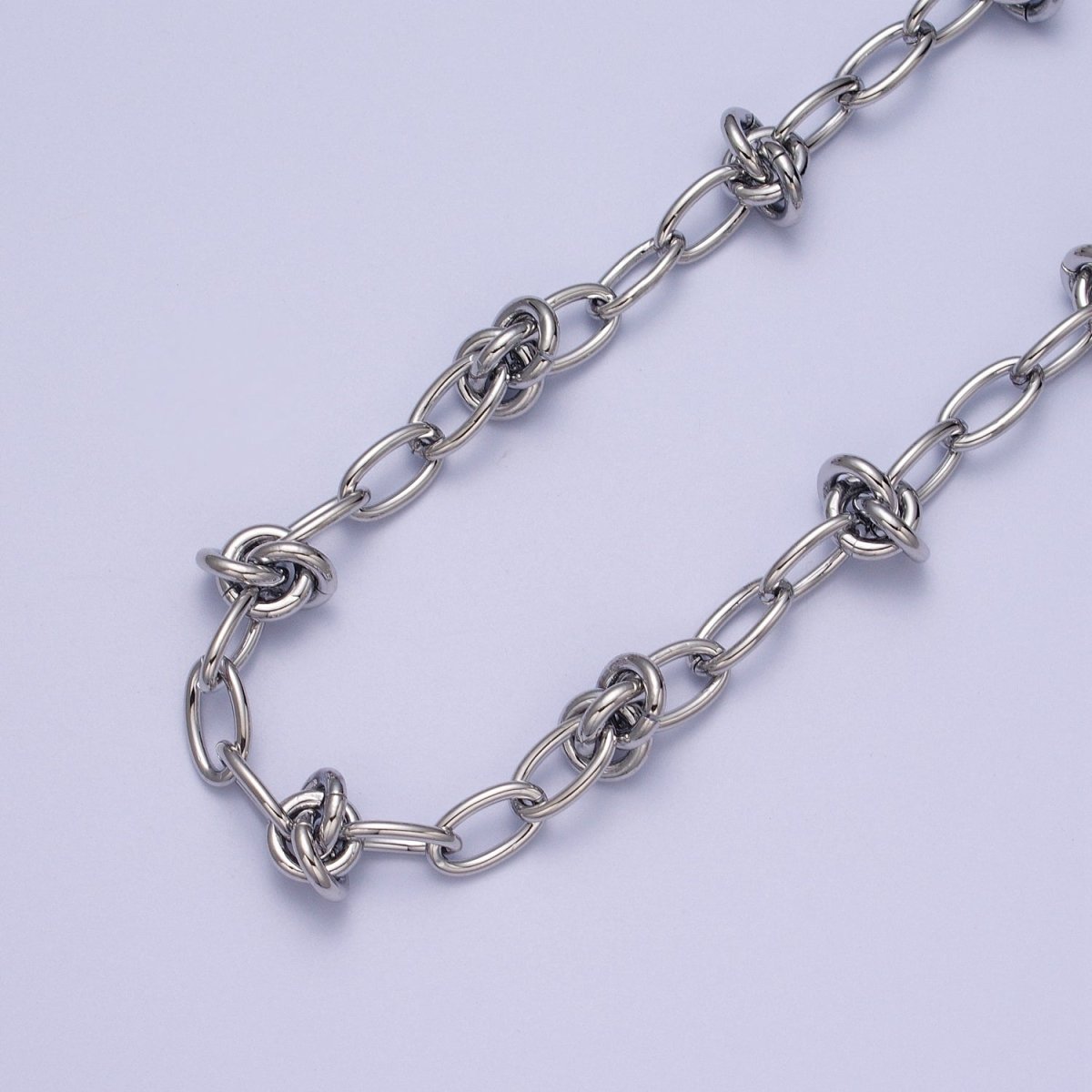 24K Gold Filled 8mm, 13mm Geometric Knot Paperclip Unfinished Chain in Gold & Silver | ROLL-00994 ROLL-00995, ROLL-00960 ROLL-00961 Clearance Pricing