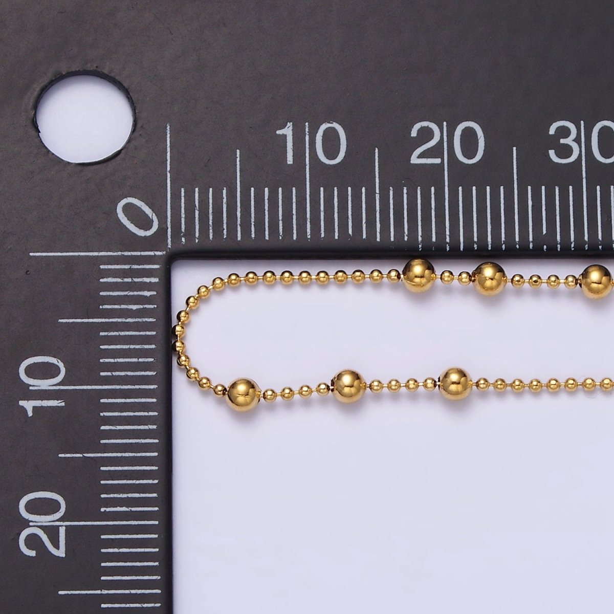 24k Gold Filled Beaded Satellite Chain Gold Filled Silver Chain Simple Everyday Layering Necklace 15.75 Inch | WA-1855 WA-1856 Clearance Pricing