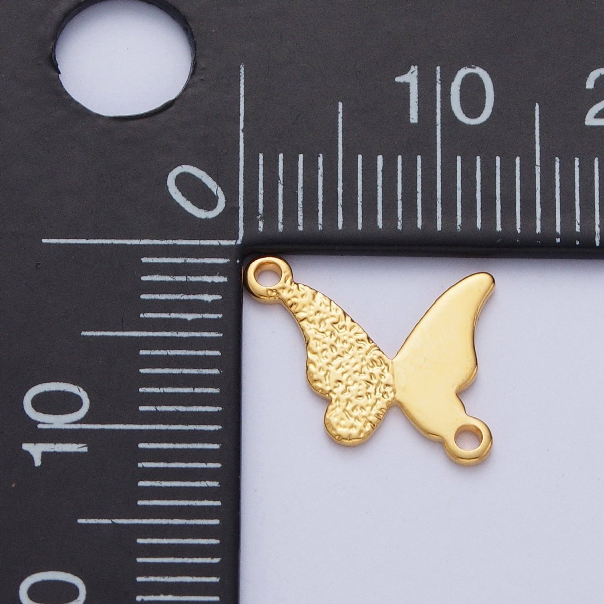 24K Gold Filled Butterfly Charm Connector Gold Textured design Butterfly Connector for Bracelet Necklace Supply G-524