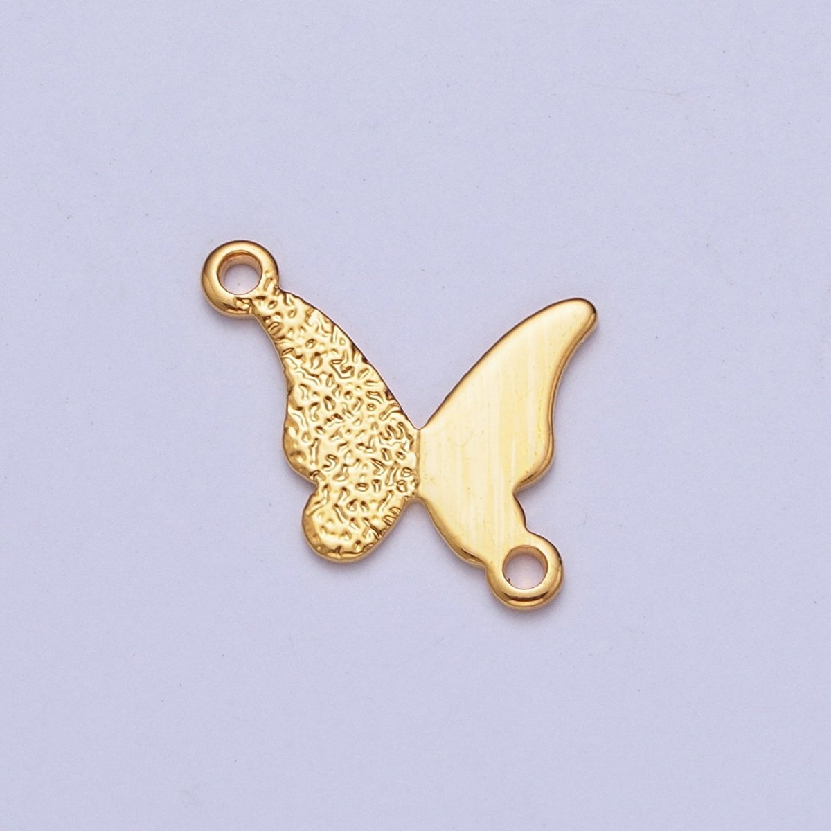 24K Gold Filled Butterfly Charm Connector Gold Textured design Butterfly Connector for Bracelet Necklace Supply G-524