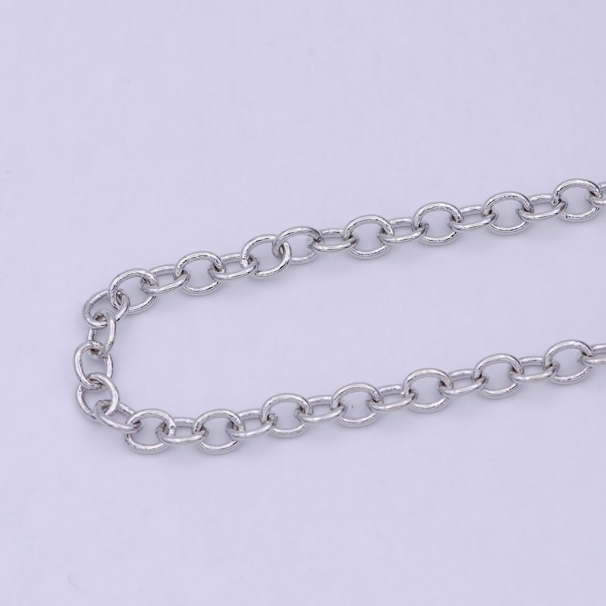 24K Gold Filled Cable Unfinished Chain, 4.3mm Width Cable Chain For Jewelry Making in Gold & Silver Color | ROLL-694, ROLL-695 Clearance Pricing
