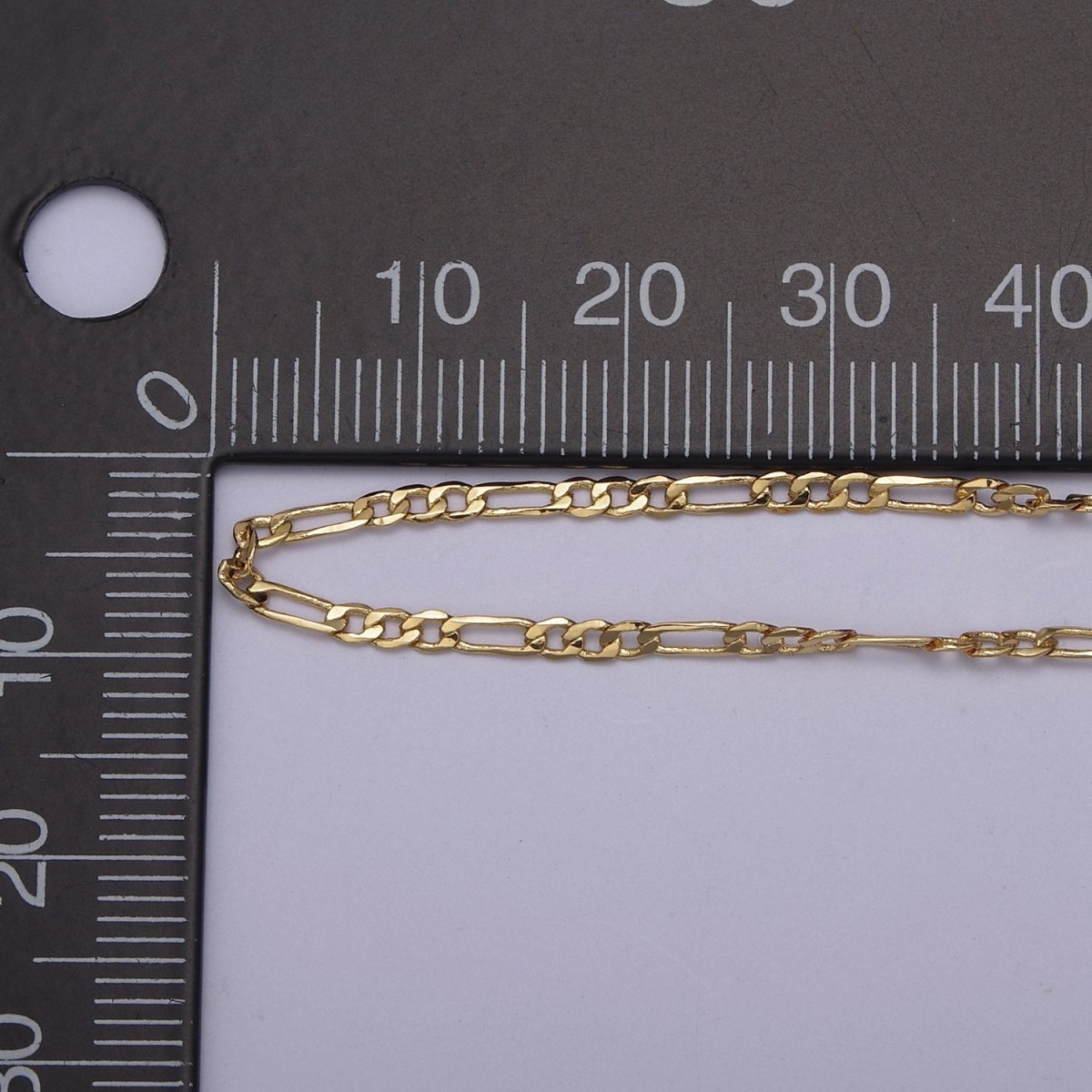 24K Gold Filled Flat Figaro Chain, Dainty 2mm Unfinished Chain in Gold & Silver For Jewelry Making | ROLL-670, ROLL-671 Clearnce Pricing