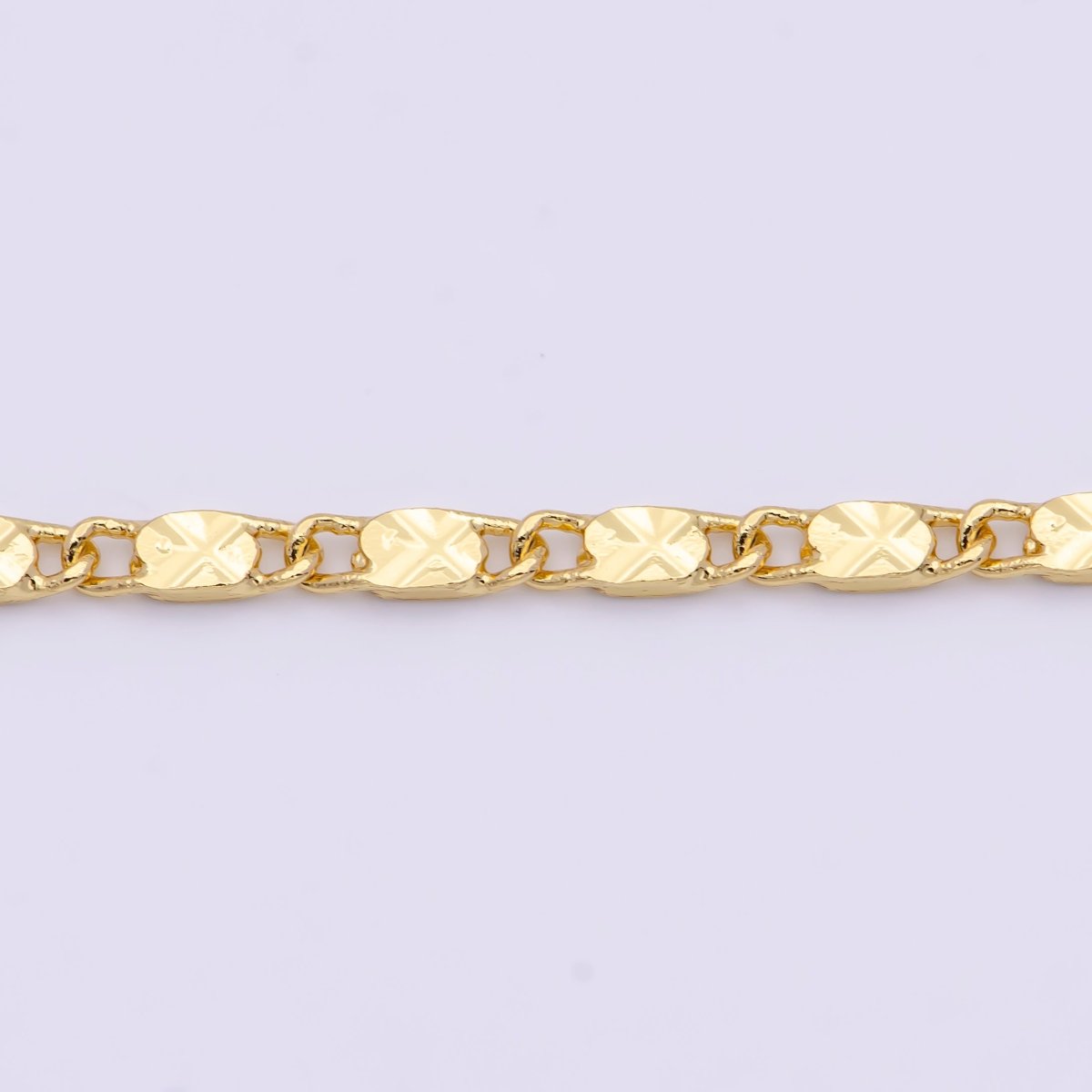 24K Gold Filled Link Sunburst Scroll Unique Chain 18 Inch Necklace with 2" Extender For Jewelry Making | WA-1090 Clearance Pricing
