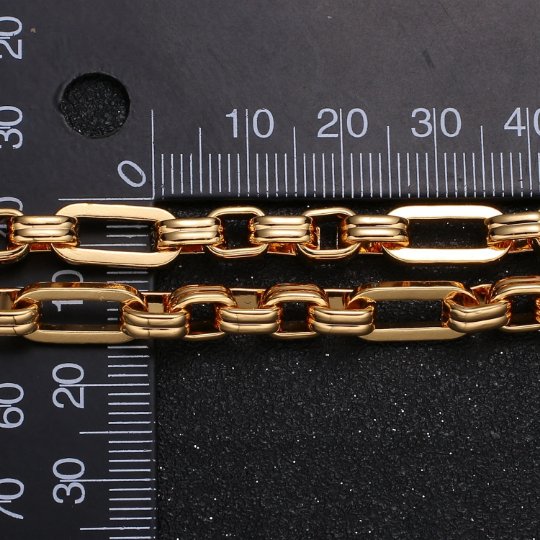 24K Gold Filled Long and Short Cable Chain by the Yard Wholesale Roll Chain For Jewelry Necklace Bracelet Anklet Making | ROLL-422 Clearance Pricing