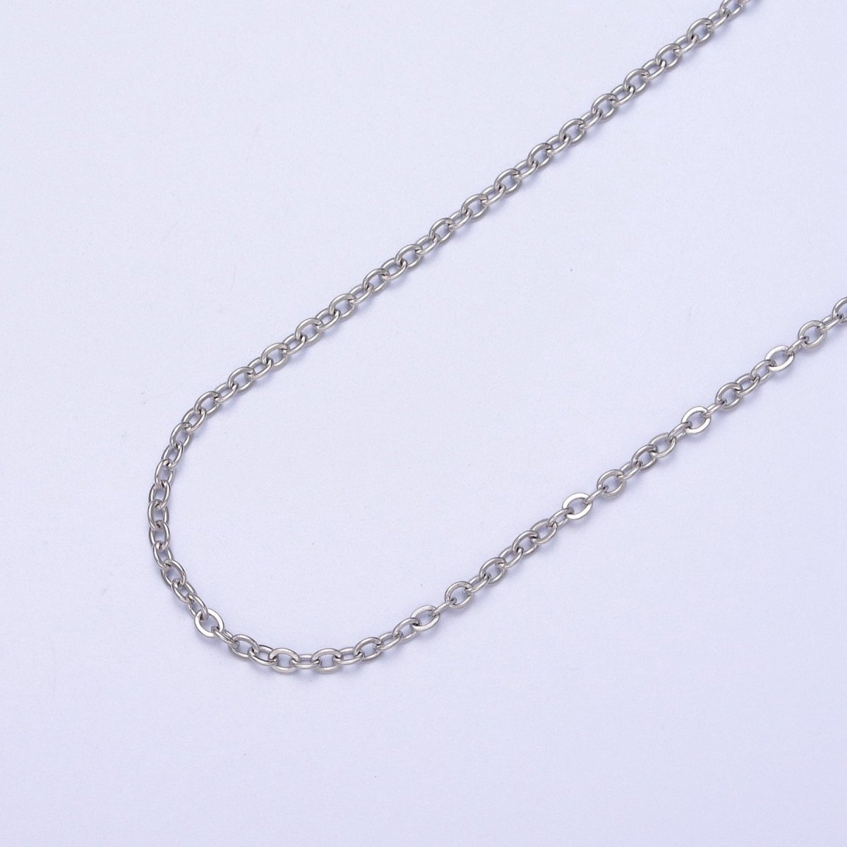 24K Gold Filled Mini 2mm Cable Unfinished Chain in Gold & Silver | Roll-00953 Roll-00954