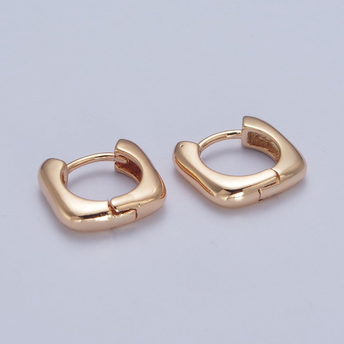 24K Gold Filled Mini U Shaped Huggie Hoop Earrings P-400