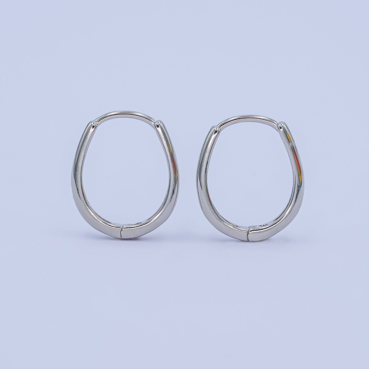 24K Gold Filled Minimalist Thin U Shaped Huggie Hoops Earrings P-305