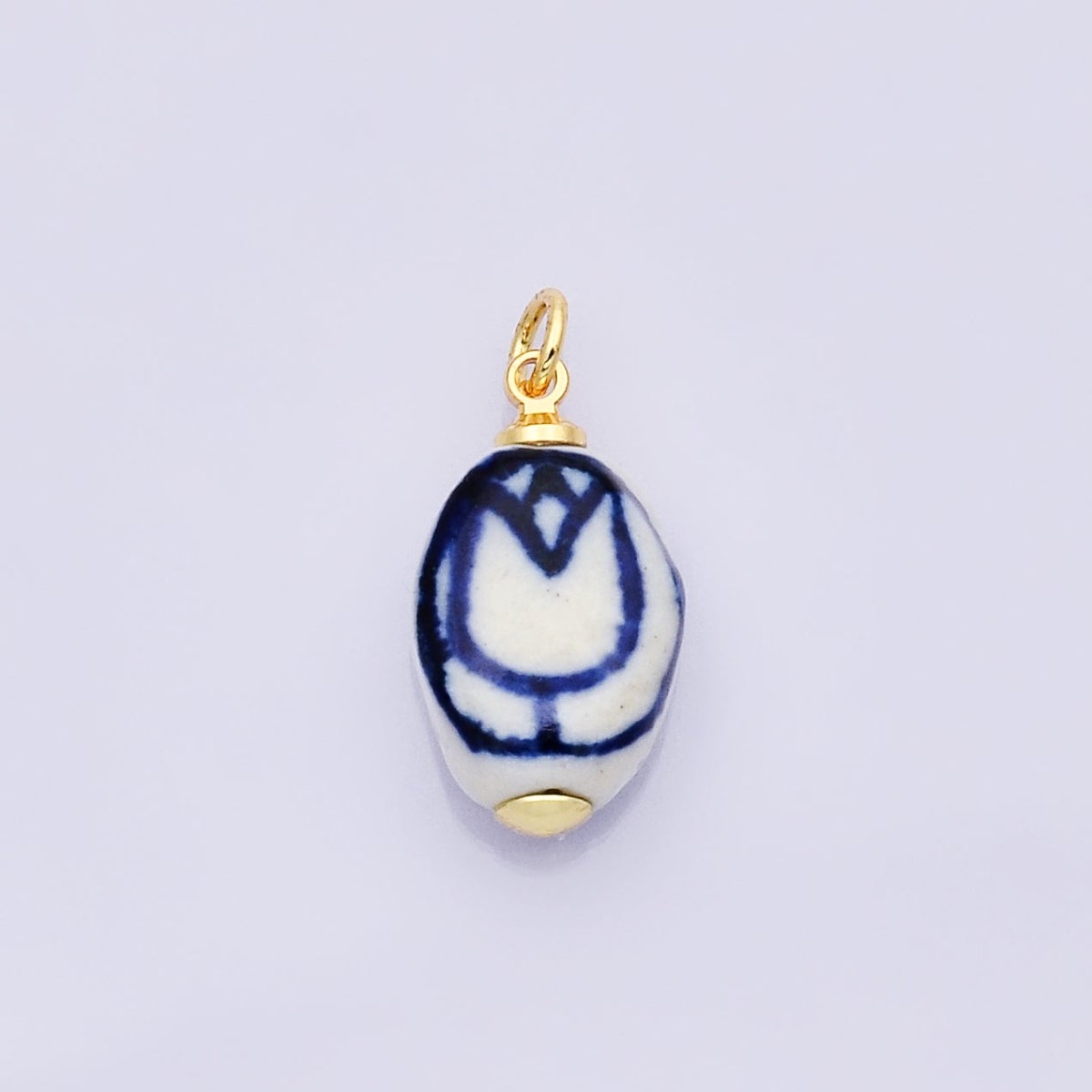 24K Gold Filled Nature Floral Mushroom Pet Sea Sell Ceramic Drop Charm