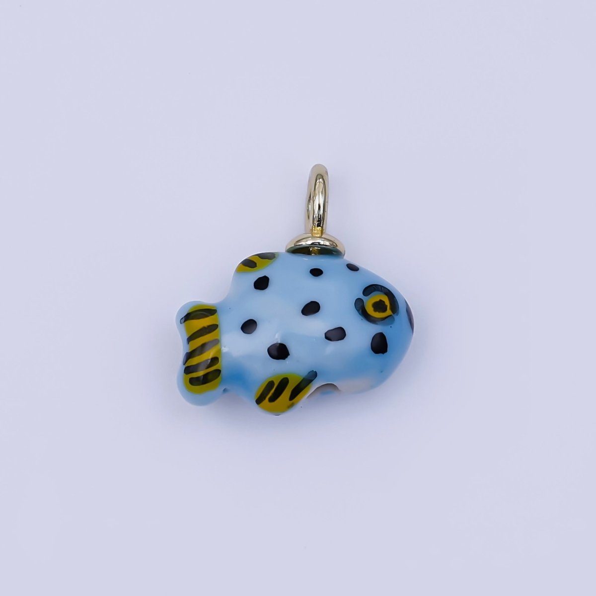 24K Gold Filled Nature Floral Mushroom Pet Sea Sell Ceramic Drop Charm