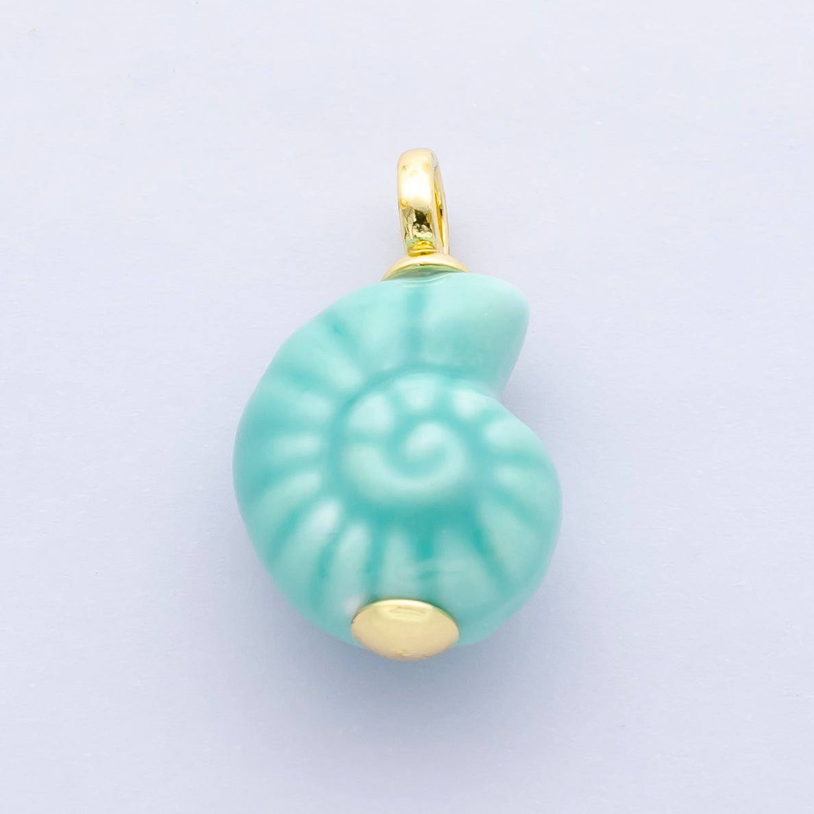 24K Gold Filled Nature Floral Mushroom Pet Sea Sell Ceramic Drop Charm