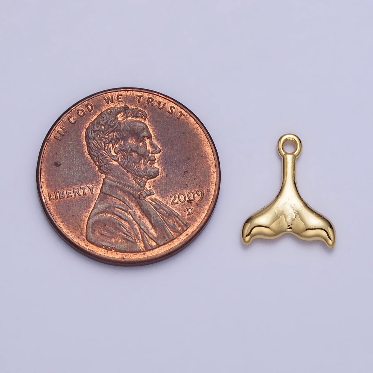 24K Gold Filled Ocean Sea Animal Tail Whale Mermaid Dolphin Charm in Gold & Silver | AC345 AC346