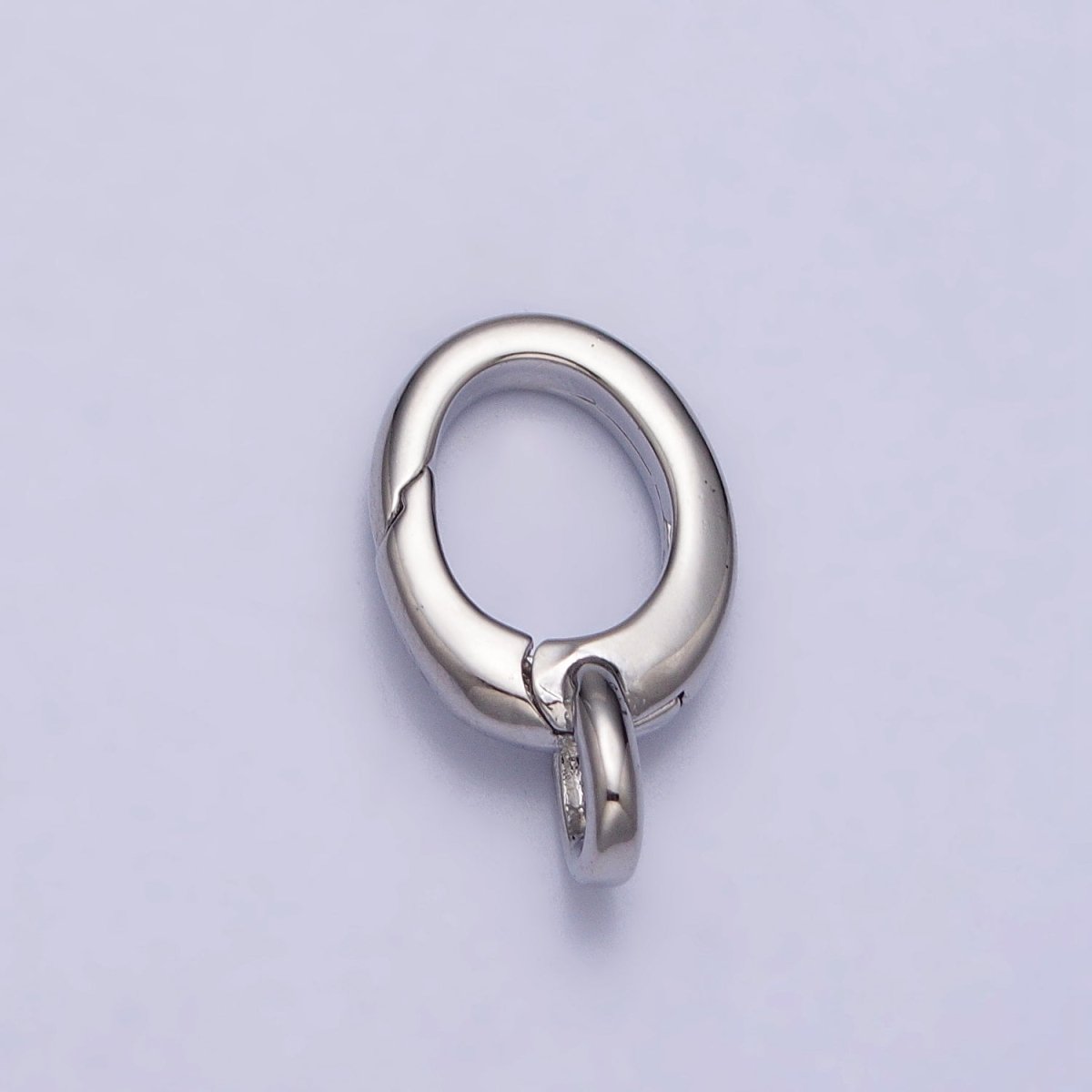 24K Gold Filled Oval Push Triggerless Clasps Jewelry Closure Supply in Gold & Silver | Z-123 Z-124