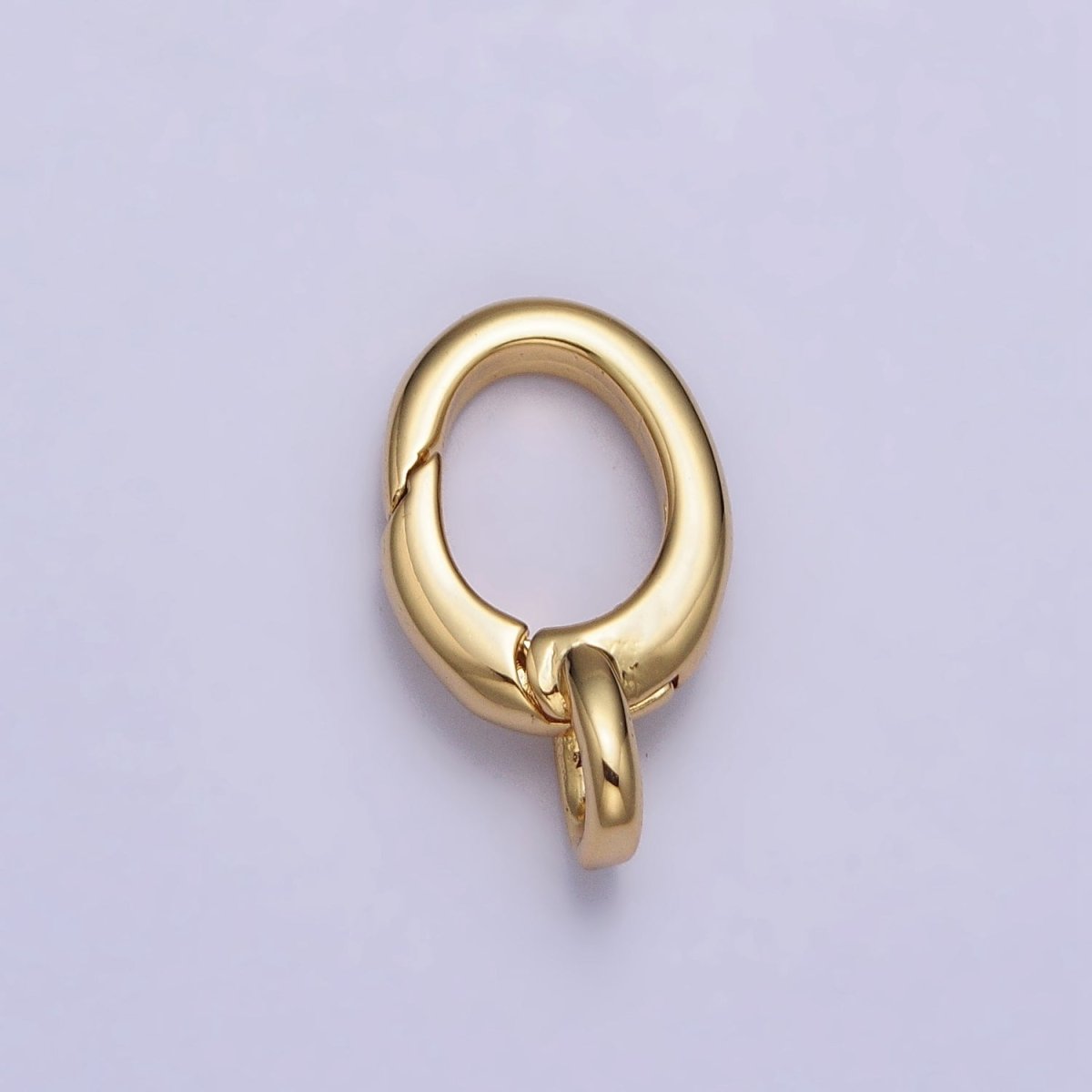 24K Gold Filled Oval Push Triggerless Clasps Jewelry Closure Supply in Gold & Silver | Z-123 Z-124