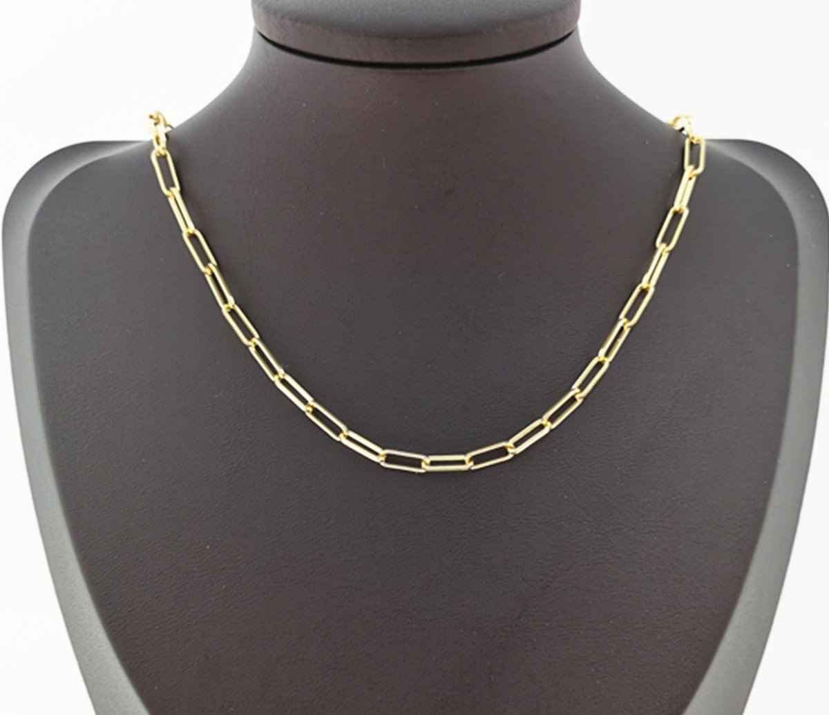 24K Gold Filled Paperclip Cable Chain by Yard, Wholesale bulk Roll Chain for Jewelry Making | ROLL-172