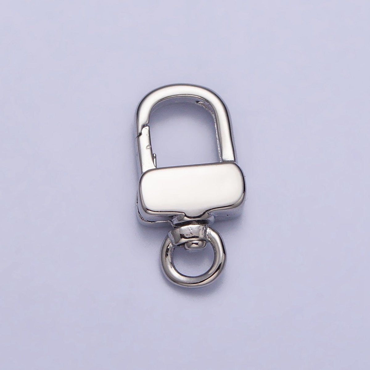 24K Gold Filled Push Gate Triggerless Rectangular Swivel Closure Supply in Gold & Silver | Z-113 Z-114