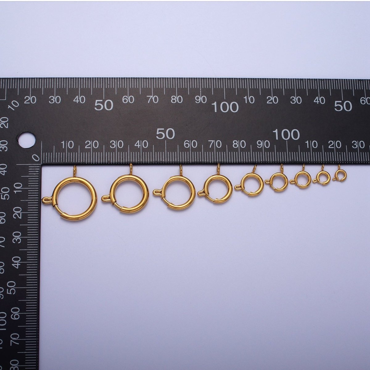 24K Gold Filled Round Spring Ring Closure Clasps For DIY Jewelry Making  L-892-L-899 L-905