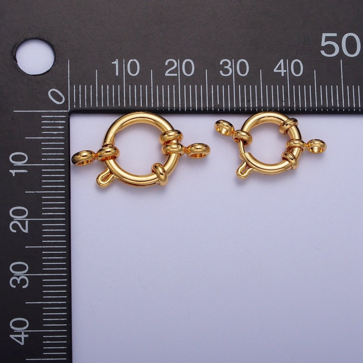 24K Gold Filled 10mm, 12mm Minimalist Sailor Clasps Closure Finding  L-900 L-901