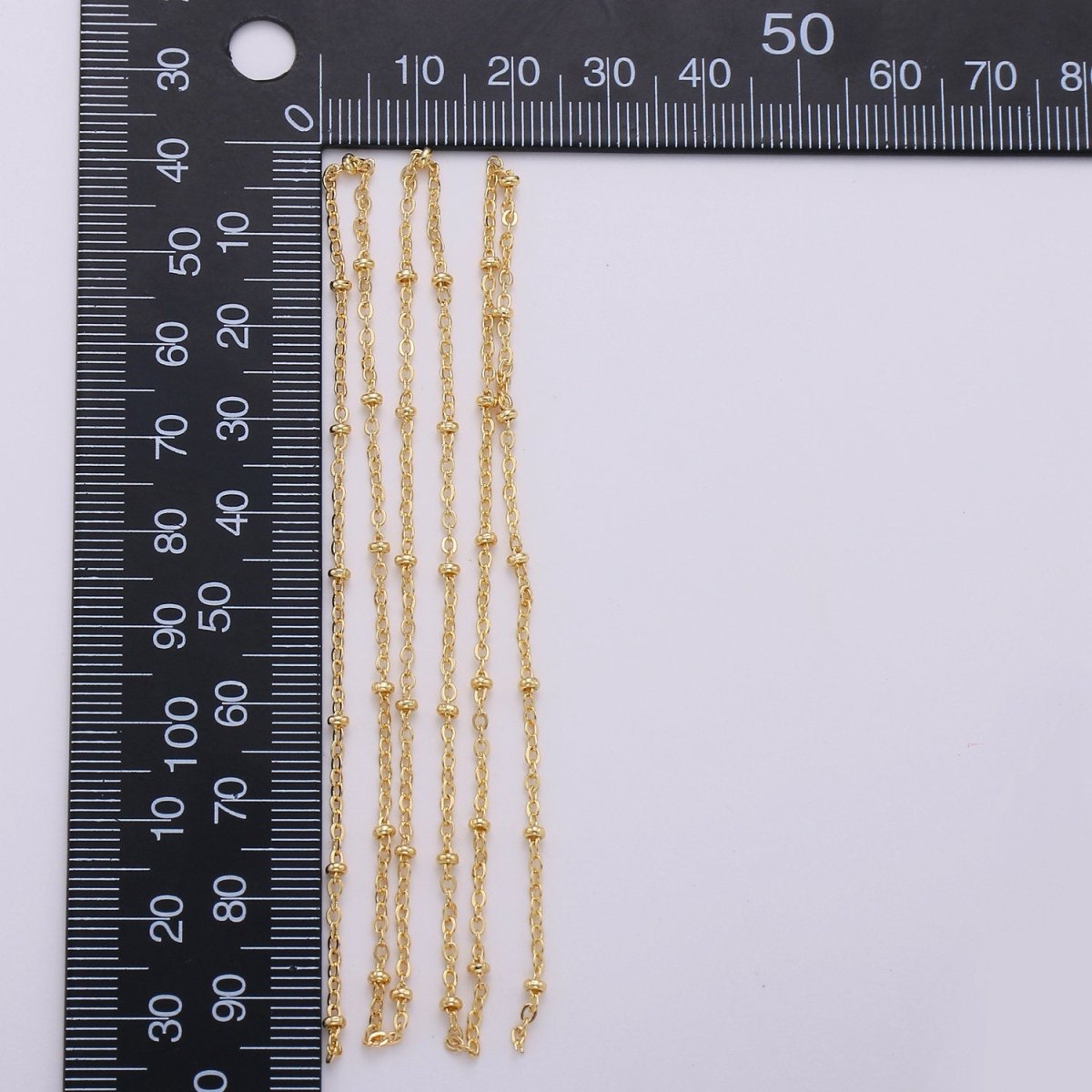24K Gold Filled Satellite Chain - Gold Filled Beaded Chain - Satellite Chain By the Yard- Unfinished Chain for Necklace Rosary |  ROLL-133