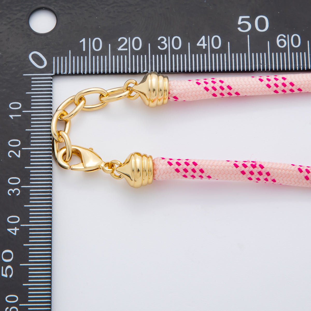 18K Gold Filled Summer Fall 5mm Cotton Cord Paracord Chain 19 Inch Necklace | WA-001 ~ WA-291