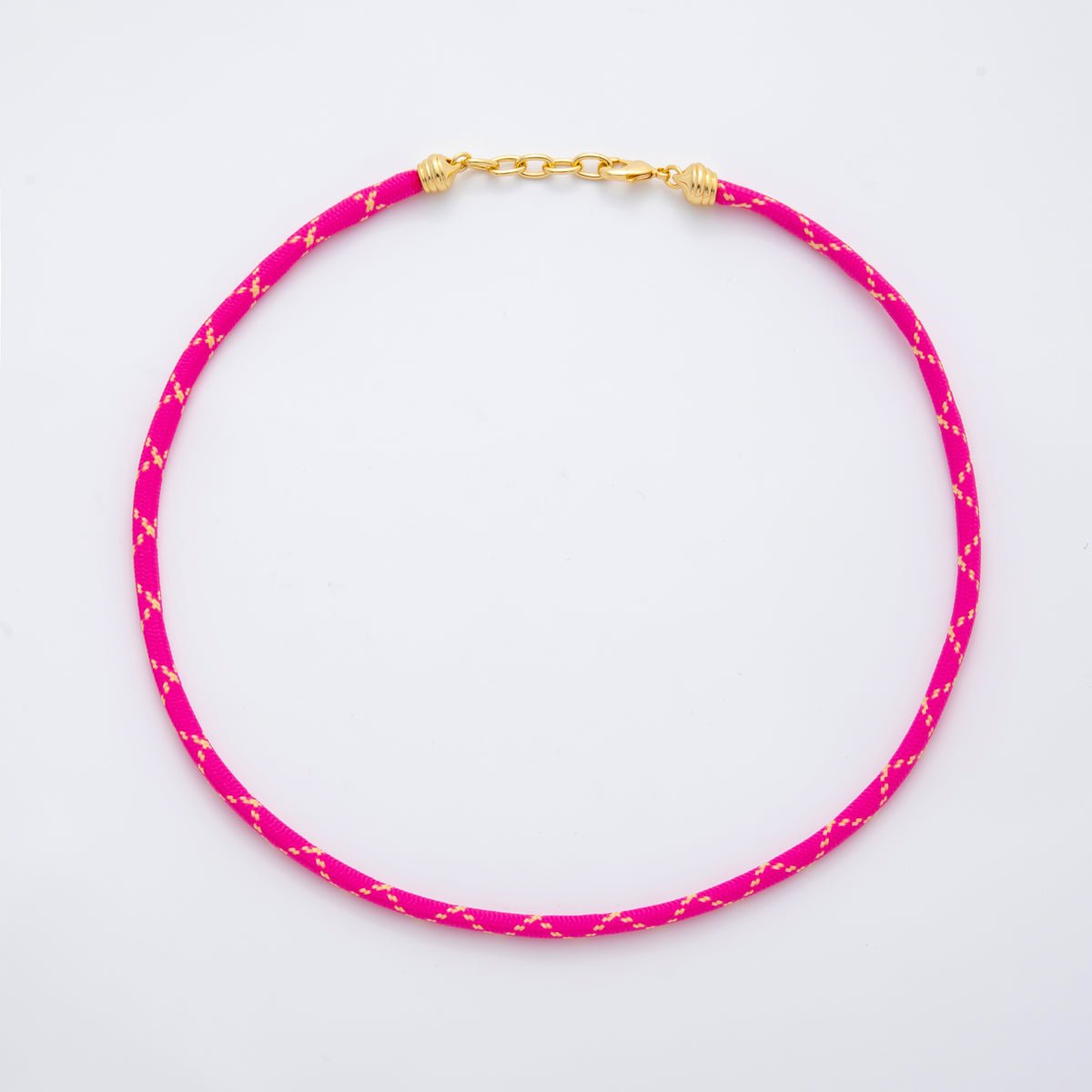 18K Gold Filled Summer Fall 5mm Cotton Cord Paracord Chain 19 Inch Necklace | WA-001 ~ WA-291
