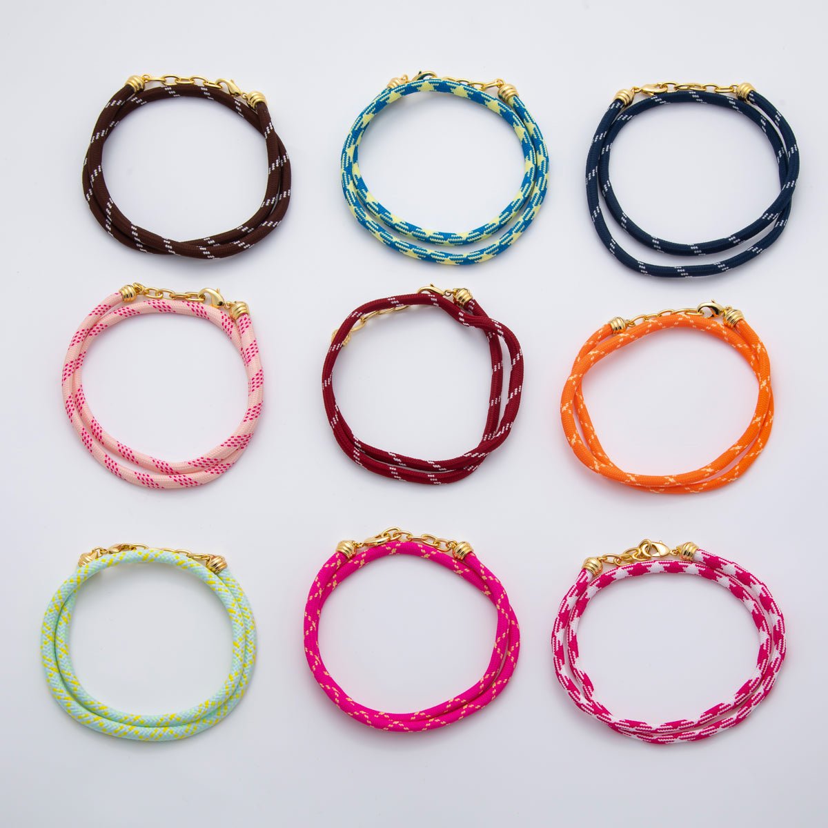 18K Gold Filled Summer Fall 5mm Cotton Cord Paracord Chain 19 Inch Necklace | WA-001 ~ WA-291
