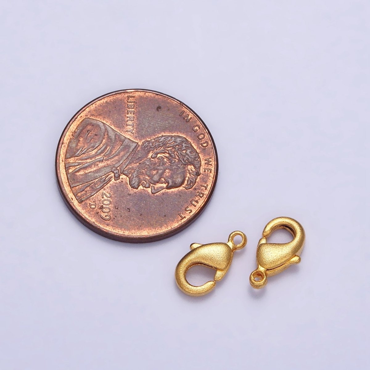 24K Gold Filled Textured Matte 10mm Lobster Clasps Jewelry Closure Supply | Z-087