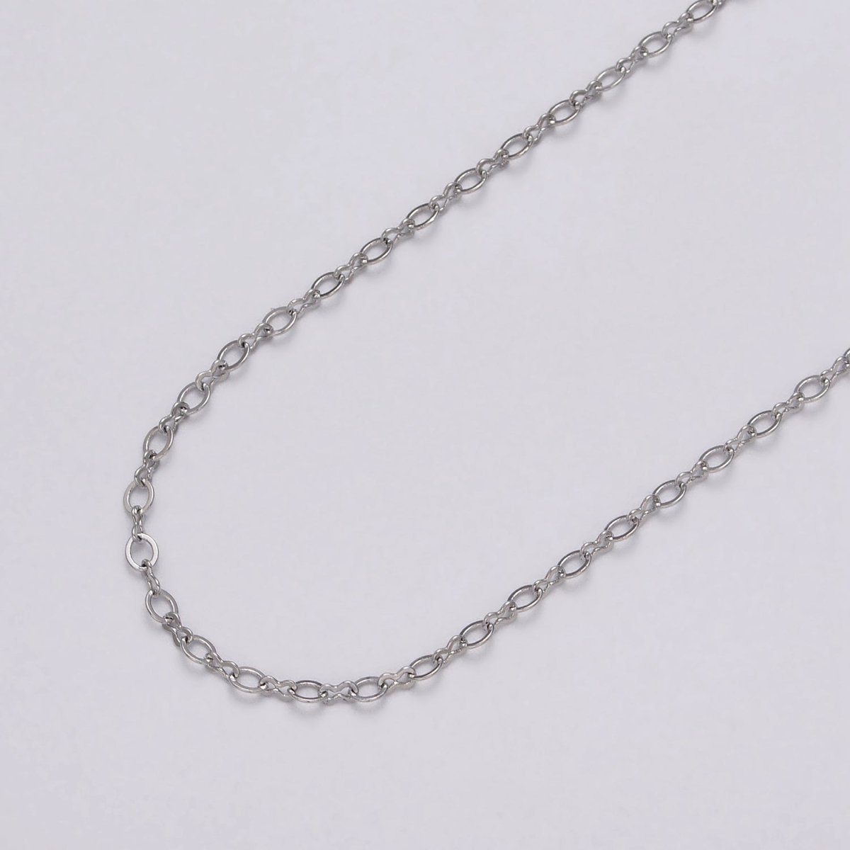 24k Gold Filled Unique Cable Figure Eight Link Unfinished Dainty Chain by Yard in Gold & Silver | ROLL-1039, ROLL-1098 Clearance Pricing