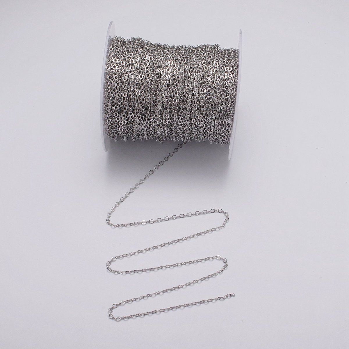 24k Gold Filled Unique Cable Figure Eight Link Unfinished Dainty Chain by Yard in Gold & Silver | ROLL-1039, ROLL-1098 Clearance Pricing
