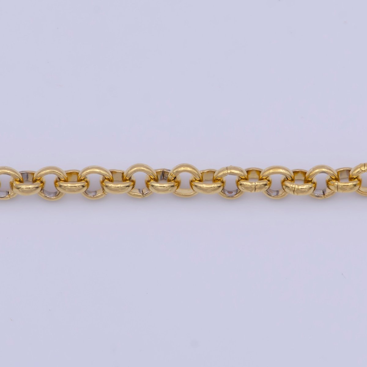 24k Gold Plated Rolo Link Chain Necklace 3.1mm Yellow ROLO Link Chain Layering Necklace | WA-1126 Clearance Pricing
