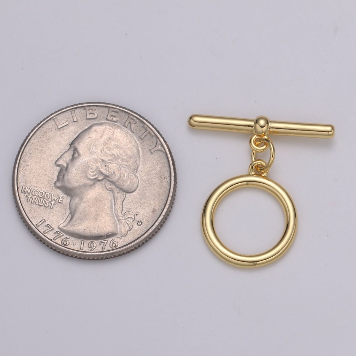 24K Gold Toggle Clasp with jump ring chose color-Gold, Rose Gold Black, Silver OT Clasp for Jewelry Making Supply L-140 L-214 L-215 L-216