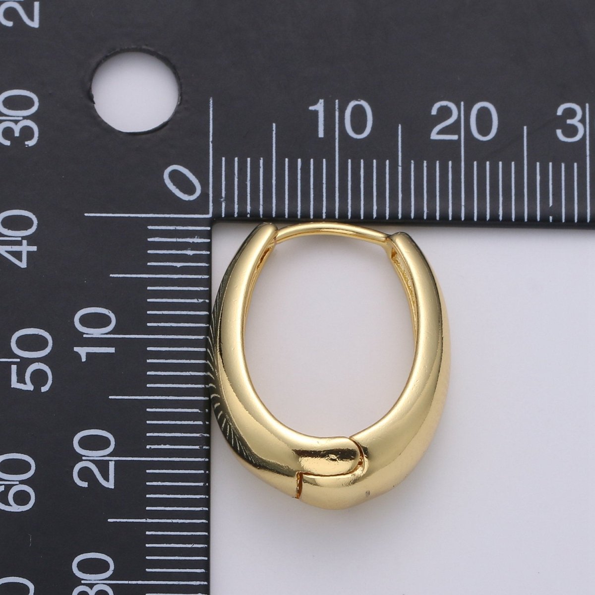 24k Vermeil Gold Earrings, Hoop Earring, Medium Earrings, Simple Gold Plated Jewelry, Everyday Wear Earrings, Fashion Jewelry  P-154