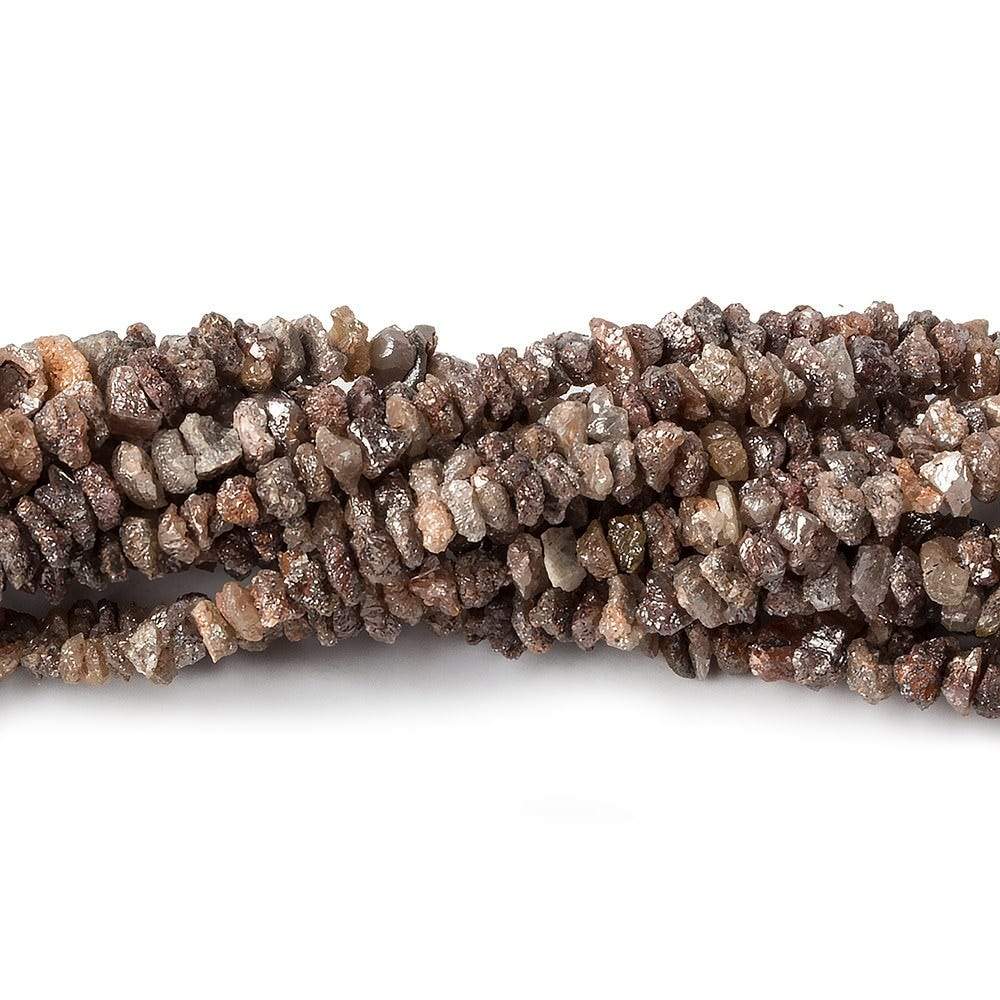 2.5-4mm Rose Chocolate Diamond crystal nugget beads 15 inch 225 pieces