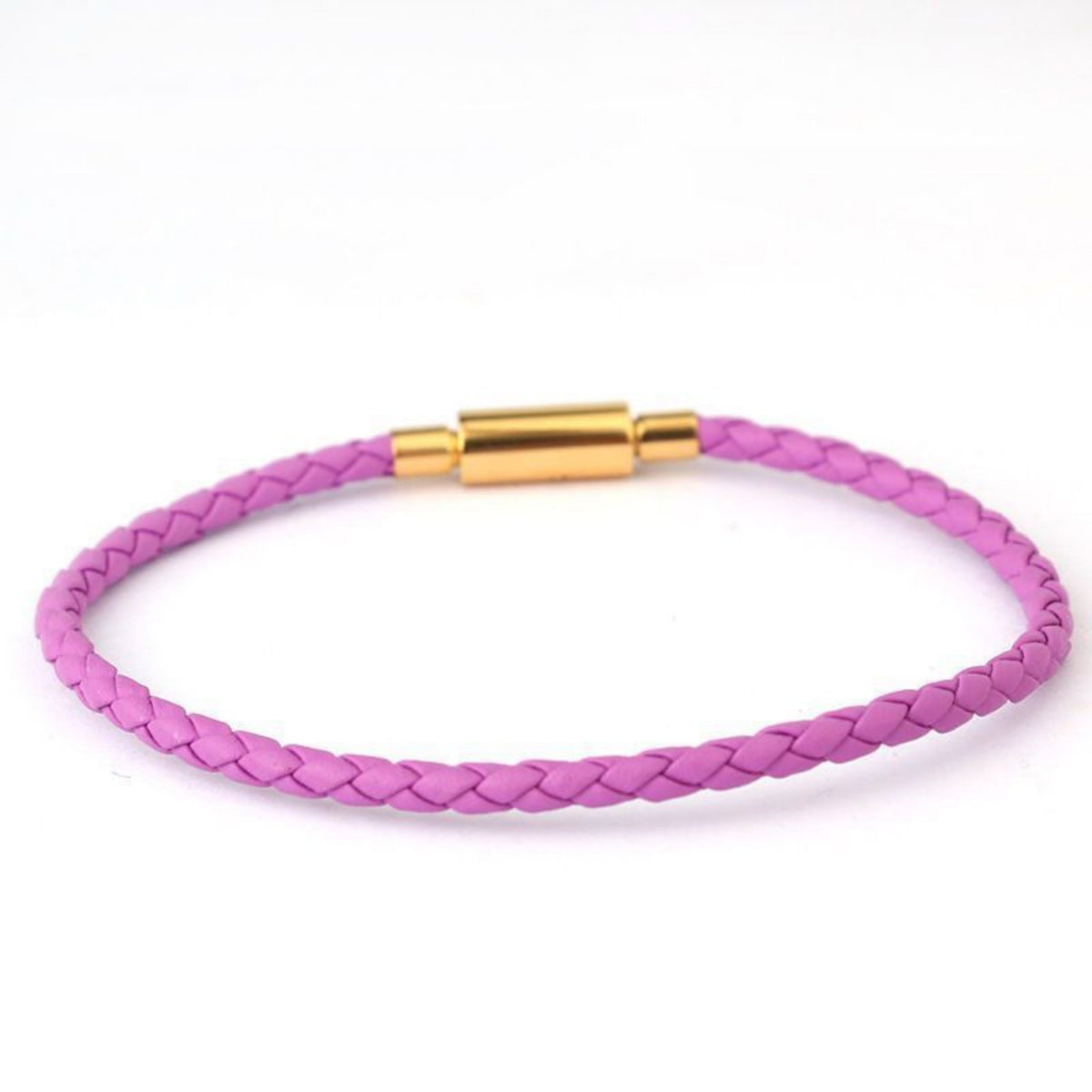 3.0mm Stainless Steel Leather Cord Bracelet With A Single Buckle And Wear-resistant Edging