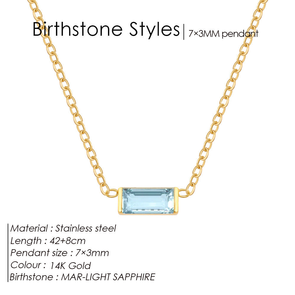 18K Gold-plated Layered Choker With A December Birthstone Pendant