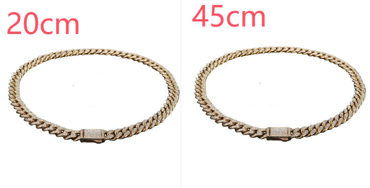 Stainless Steel Titanium Steel Cuban Chain Necklace Bracelet