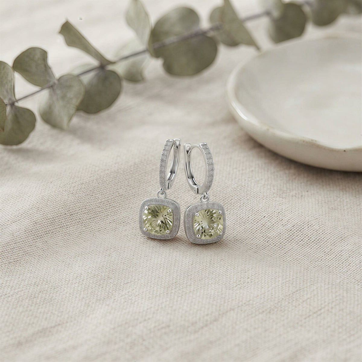 S925 Colorful Moissanite Halo Earrings with Pavé-Set Halo & Hoop, VVS1 Certified, 12 Vibrant Colors , Sterling Silver