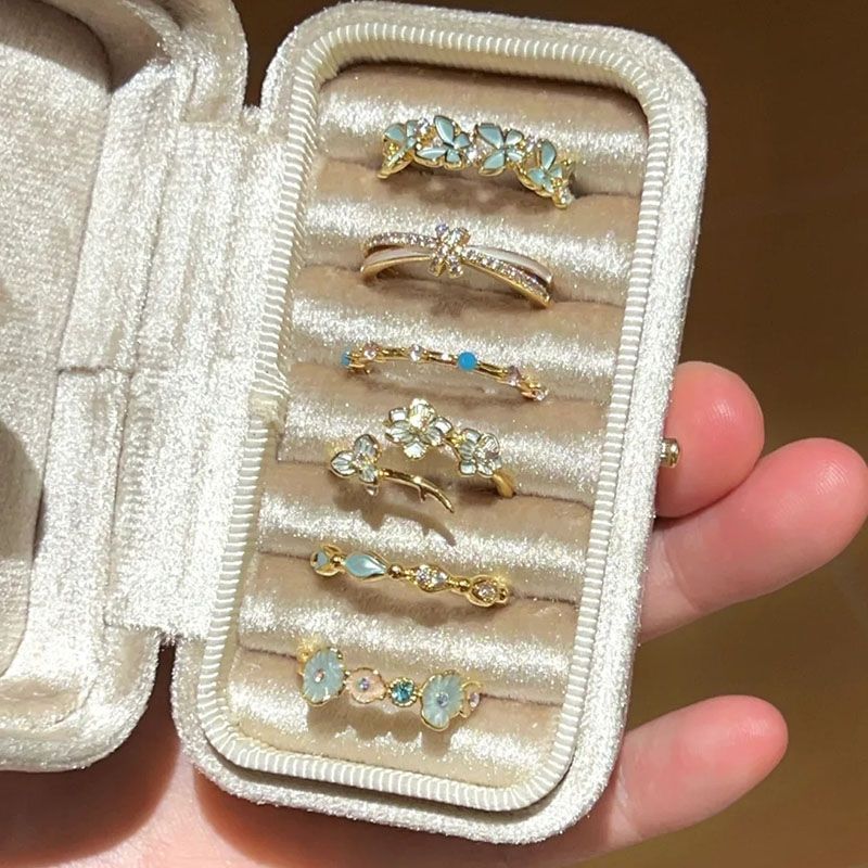 Sweet 3D Butterfly Ring For Women, Delicate Enamel Color, Cute Adjustable Ring, INS Style Niche Index Finger Ring